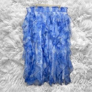 Cato Blue Layered A-Line Skirt